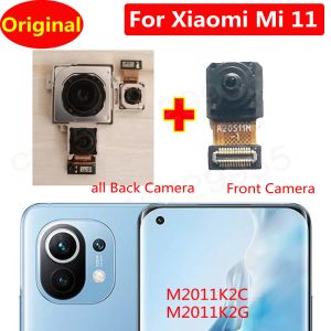 Kablar Original Front Facing Selfie Cam för Xiaomi Mi 11 Mi11 5G Backside Big huvud bakre vy bakkamera flexkabel M2011K2C M2011K2G