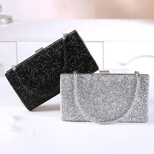 Fashion Designer Women Evening Bag Rhinestone Silver Gold Clutches Ladies Banquet Wedding Dinner Long Purse Female Handbag 240418