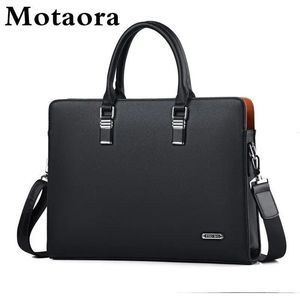 Bolsas de ombro de couro de alta qualidade de alta qualidade para as bolsas masculinas para MacBook HP Dell 14 15,6 polegadas Laptop Braquilha de negócios 240418