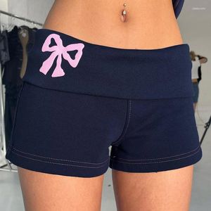 Shorts Coquette da donna per donne Y2K Casual Bow Stampa a bassa vita a basso elastico