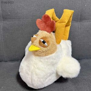 Dolls de pelúcia de galinhas criativas Bolsa de pelúcia de grama de pelúcia