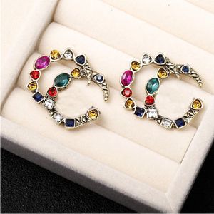 High Quality Earrings Luxury Brand Designer Letter Stud Long Dangle Gold Plated Earrings Pearl Crystal Rhinestone Wedding Party Jewelry Accessories