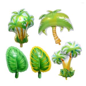 Party Decoration Palm Tree Leaf Balloon Foil Ballongs Hawaiian Summer Birthday Decorations Supplies Anniversire Globos