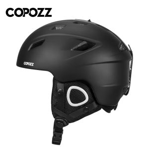 ヘルメットCOPOZZ MEN SKI HELMET HALDCOVERAGE SNOWBOARD MOTO SNOWMOBILE SAFIET SNOW HELMET冬の温かいヘルメット大人と子供のための暖かいヘルメット