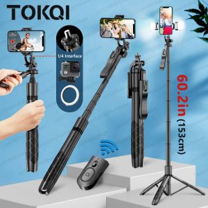 Sticks L16 1530mm Selfie sem fio Stand Tripé Monopod dobrável para câmeras de ação GoPro Smartphones equilibrar tiro constante ao vivo