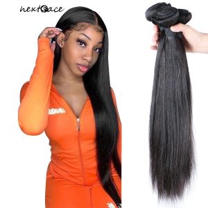 Bündel Nextface natürliche Farbe menschliches Haar 10A Grad glattes menschliches Haar Bündel 20 22 24 28 28 Zoll peruanisches Haar Straight Hair Bündel