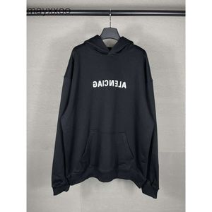 Высокая семейная буква Свитер с капюшоном унисекс Длинная версия Paris Casual B Balenciigss Клей.