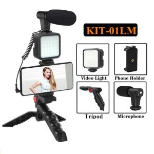 SLR kamera akıllı telefon kaydı için mini tripod bluetooth selfie kontrolü ile yeni profesyonel vloging video çekim kitleri