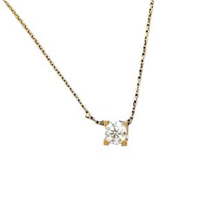 Designer trend Carter Gold Necklace Large Ox Head Single Diamond Womens Four Claw One Pendant Simple collarbone Craft High end 3MUS