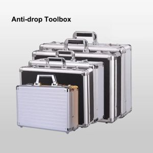 Bins New Suitcase for Tool Multifunctional Box with Cells Waterproof Aluminum Alloy Sponge Orgnizer Storage Screw Boxes Professional