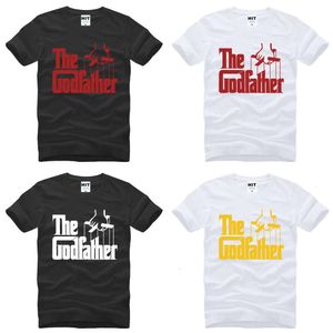 TシャツメンズファッションゴッドファーザーTシャツのメンズレタープリントTシャツ綿カジュアルゴッドファーザートップス230110遠く離れた