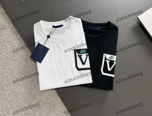 Xinxinbuy Men Designer Tee T Shirt 2024 Włochy skórzana łatka haft haftowy 1854 Bawełniany krótki rękaw Bawełniane kobiety białe czarne s-3xl