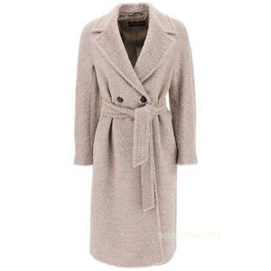 Designer Coats Cashmere Coats Coats de luxo Max Mara Studio feminino Novo Danila Windbreaker Moda Long Casal