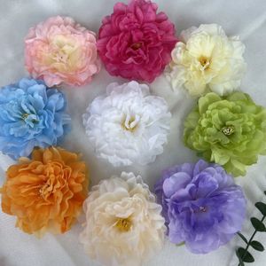 10pc FAUX DIA 15cm Peony Head Silk Flor Arqueiro Arco Arco Arco Arco Arco Arco Diy Diy Wreath Home Party Decor Bacdrop Floral 240417