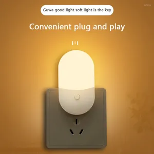 Night Lights Mini LED Light Switch Plug-In Eye Protection Rise Baby Feed Bedside