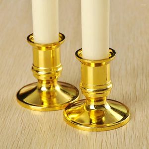 Candele per candele 2 pezzi Candlestick Silver Gold Rod Bera Base per festival per feste per matrimoni decorazioni per la casa