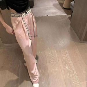 Hose Womens Designer Jacquard Style Wide gerade Bein für Long 2024 Frühling Neues Abschleben und Drapieren fühlen sich vielseitige Freizeithosen