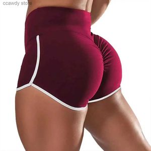 Shorts femininos femininos de grandes dimensões Sexy Solid Color High Sports Sports Running Tight Lifting Hip Surfras H240424