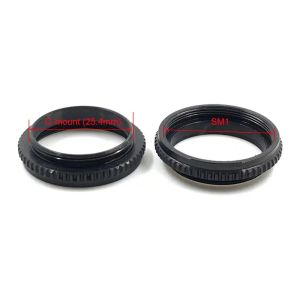 Filtros anel de adaptador de lente objetivo do microscópio de metal completo 25,4 mm para SM1 Adaptador de lentes do microscópio anéis