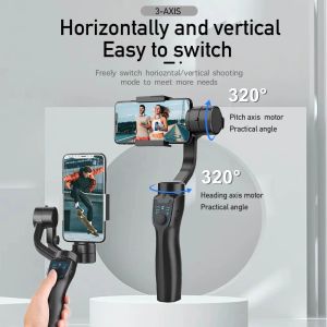 Gimbals Professional 3Axis Handheld Gimbal Stabilizator smartfonów z statywem do mobilnego antyokrtującego się wideo Uchwyt telefonu Selfe Stick