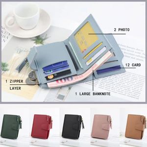 Wallets Fashion Three-Fold Coin Purse Women Wallet Short Zipper Clutch Bag Female Slim Small Hasp Money Clip