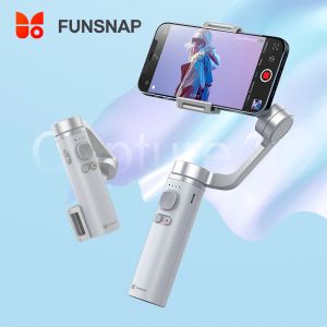 Gimbal funsnap foldble handhållen gimbal 3axis fickstorlek telefonstabilisator selfie pinne för iOS/Android smartphone vlog mobil live