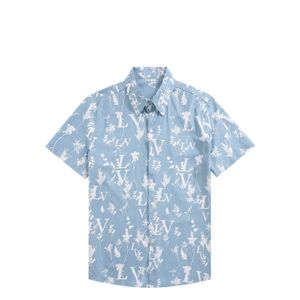 Дизайнерская вышива рубашка мужчина повседневная наносящая рубашка летняя рубашка Формальные деловые рубашки повседневные коротки
