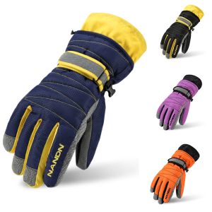 Rękawiczki Nandn Women Mężczyznę Dziewczyna Dzieci Rękawiczki na snowboard Snowmobile Motorcycle Riding Winter Gloves Wodoodporne ciepłe śnieg rękawicy na zewnątrz