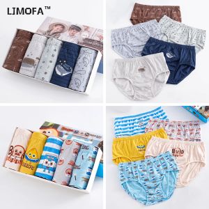 Roupas íntimas ljmofa 5 pcs/lote meninos roupas íntimas de algodão infantil de algodão macia criança fofa de desenhoante garoto adolescentes adolescentes calcinhas curtas b317