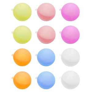 12 pezzi Soft Backyard Adolescenti riutilizzabili Balloon d'acqua Facile da trasportare silicone luminoso Riempimento rapido per bambini Piscina in spiaggia per bambini 240416