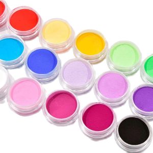 Flüssigkeiten 18 Farben Kit Acrylpulver Acrylnagelpulver für flüssige UV -Nagelkunst Polymer Monomer Builder Carving 3D Manicure Designs