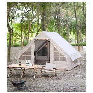 Tält och skyddsrum vattentät uppblåsbart tält lyx camping el 5-8 personer större bärbara med luftpump för familjefest