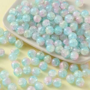 10mm Crackle Lampwork Beads Handcrafted Glass Round Beads Crystal Beads Beading Bracelet Jewelry Making