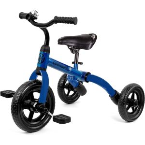 Bicycle 3 in 1 Toddler Tricycles for 25 Years Old Boys and Girls with Detachable Pedal and Bell, Foldable Baby Balance Bike Riding
