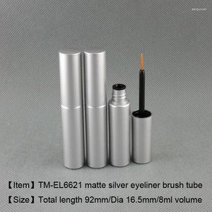 Storage Bottles 250pcs/lot 8.0ml UV Matte Silver Cosmetic Plastic Bottle Packaging Empty Eyeliner Liquid Ink Tube