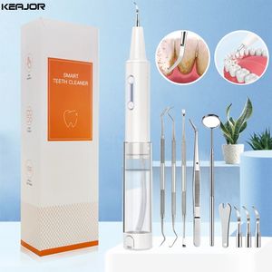 Dental Calculus Remover Electric Ultrasonic Teeth Irrigator Water Flosser Oral Tooth Tartar Removal Plaque Stains Cleaner 240403