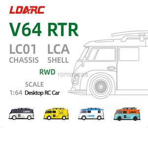 Auto elettrica/RC LDARC RADIAN V64 RTR Remote Control Auto 1 64 Mini simulazione in miniatura Modello RC Racing Car Remote Control Car per giocare ovunque 240424