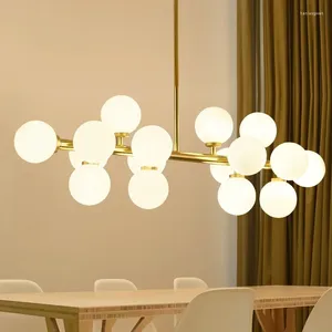 Lampadari moderni lampadari a LED oro/nero 16heads illuminazione per soggiorno pranzo g4 lampadine glassata in vetro la luce industriale