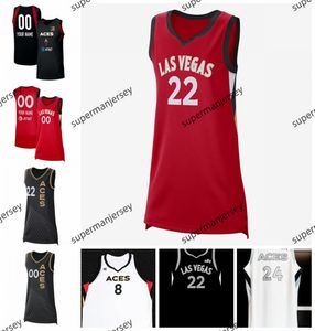 22 Aja Wilson Las Basquete feminino Vegas Aces Jersey 0 Jackie Young 10 Kelsey Plum 12 Chel Sea Gray 7 Alysha Clark 3 Candace Parker