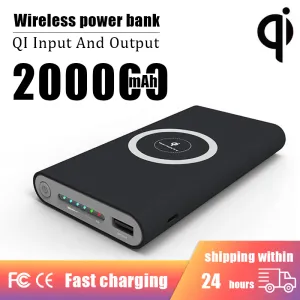 Banco New 200000mAh Wireless Power Bank Ultralarge Capacity Twoway Charging Super Fast para iPhone Typhone Externo Battery Powerbank