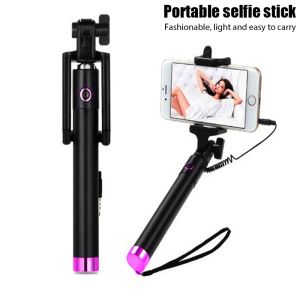 Sticks Selfie Stick per iPhone 13 12 11 pro max mini se2020 xs xr x 8 7 più palo selfie foto cablato handy selfy selfi stik