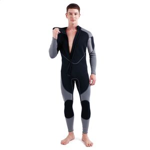 M Neoprene Wetsuit Erkekler için ön fermuarlı şnorkel için tam vücut dalış elbisesi sörf sörf tüplü dalış yüzme 240416