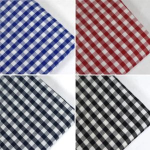 Tkanina 145 cm szerokość Gingham kratę Sprawdź bawełniany materiał 100% bawełniany farbę farbowaną do sukienki, koszule, czarny, biały, granatowy, niebieski, po mierniku