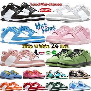 White Black Panda Local Warehouse low running shoes Grey Fog Rose Whisper Pink UNC Mean Green Blue Digital Pink Chunky mens designer sneakers womens sports trainers