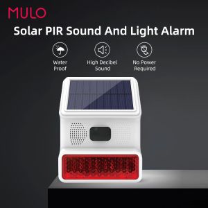 ACESSORES MULO Wireless Outdoor Sound Sound Light Alarm Motion Sensor Powered Strobe Sirene Alarm Host para Garagem para loja em casa