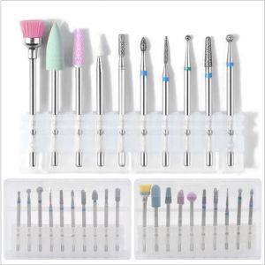 Bits 10Pcs/box Nail Cone Tip Ceramic Drill Bits Electric Cuticle Clean Rotary For Manicure Pedicure Grinding Head Sander Tool