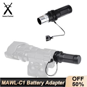 Światła MAWL C1+ AA Bateria Adapter Metalowe skrzynki obudowy Taktyczne Airsoft Red Dot Blue zielony laser IR Ulepszanie Ulepszone akcesoria