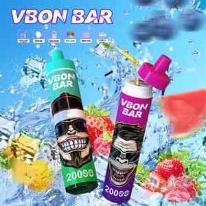 Vbon RGB 20000 Puffs Refill Ondosable E-сигареты 26 мл Vape с перезаряжаемой батареей сеткой катушки 0 2 5% 20K Одноразовый вейп