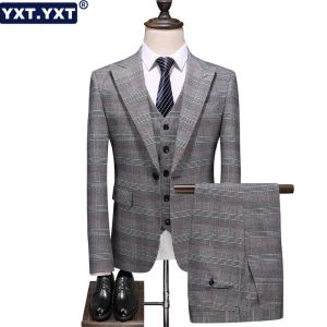 Kurtki 2023 Nowe garnitury dla mężczyzn Formalne 3 szt. Business Wedding Professional garnitur