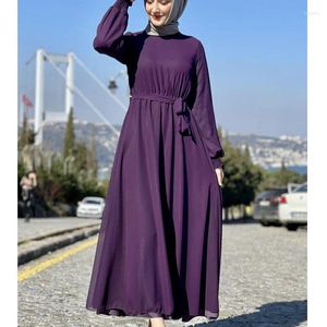 Abbigliamento etnico Eleganti Abayas per donne Dubai Luxuria Abaya Kaftan Chiffon Muslim Dresses islamici Kaftans's Woman's's